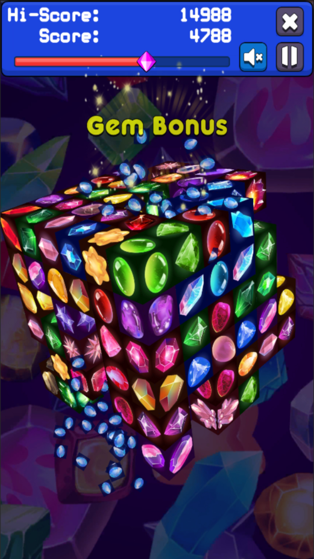 Gemology - Themed 3D cube matching puzzle game