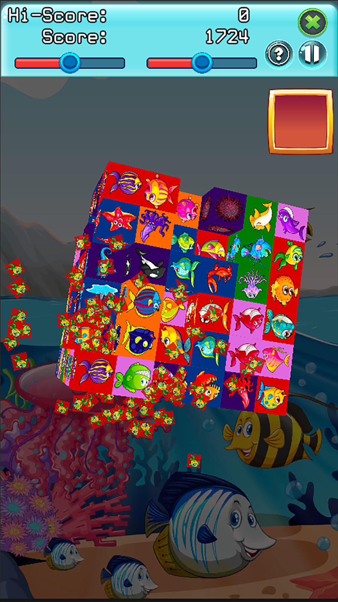 Fishology - Themed 3D cube matching puzzle game